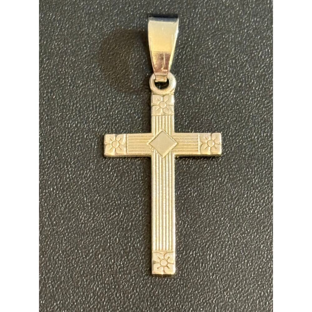 Vintage JJJ Sterling Silver Cross Pendant 1 Inch 1g